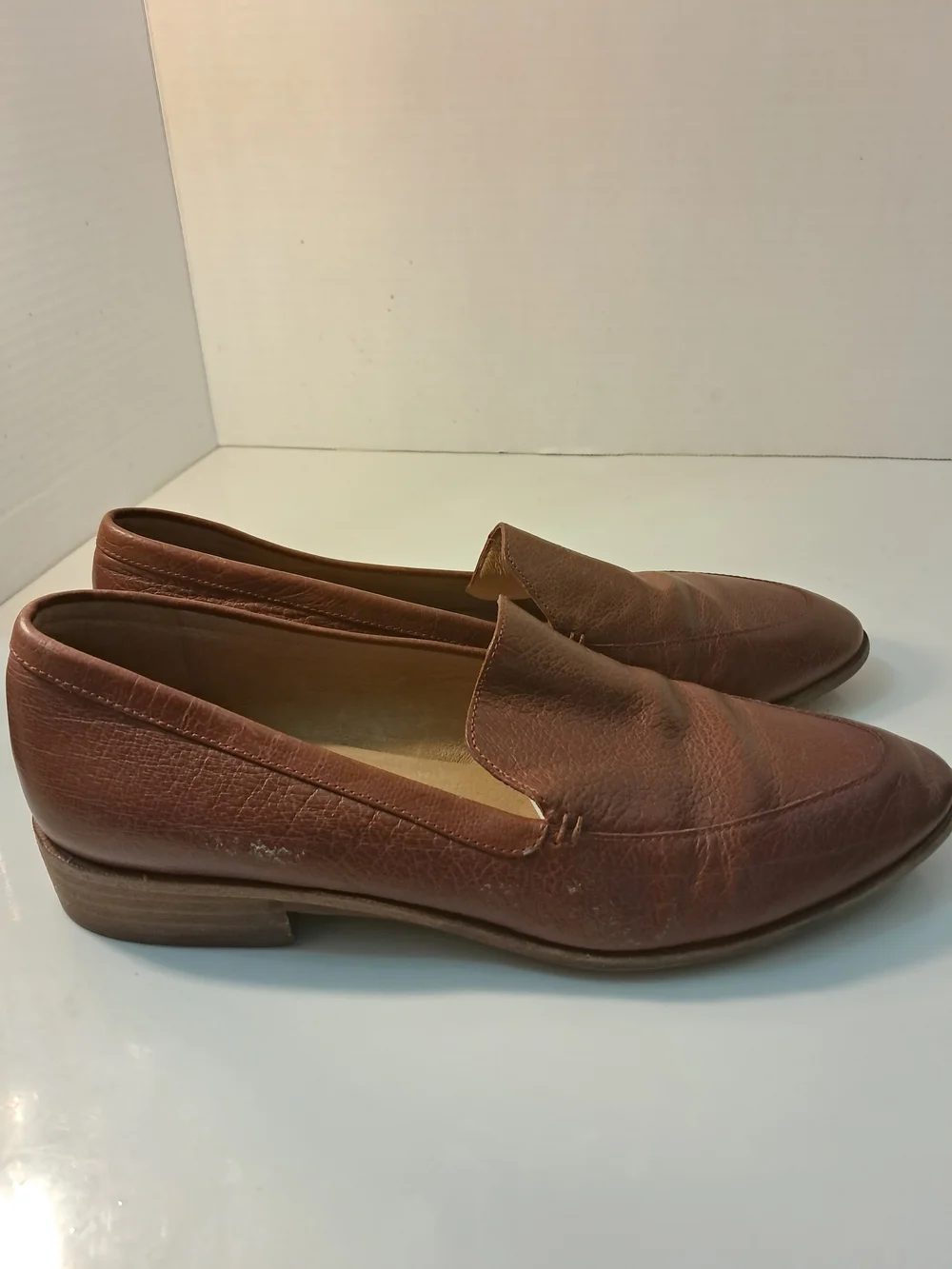 Jason Maxwell Brown Leather Slip-On Loafers
